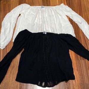 Hollister off the shoulder dress shirts